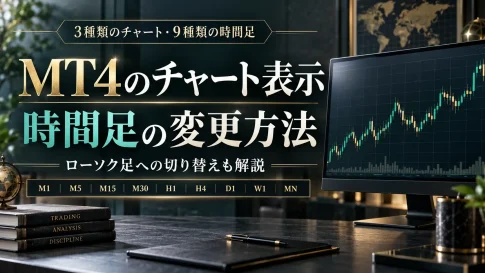 MT4のチャート表示・時間足の変更方法｜ローソク足への切り替えと9種類の時間軸