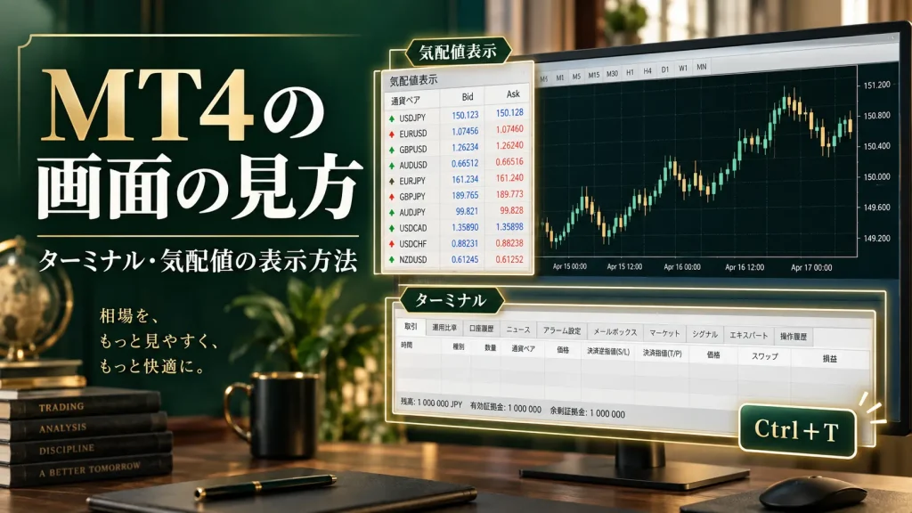 MT4の画面と機能を覚える