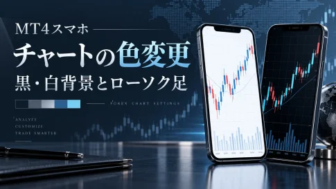 MT4スマホのチャート色変更｜黒・白背景とローソク足の設定方法