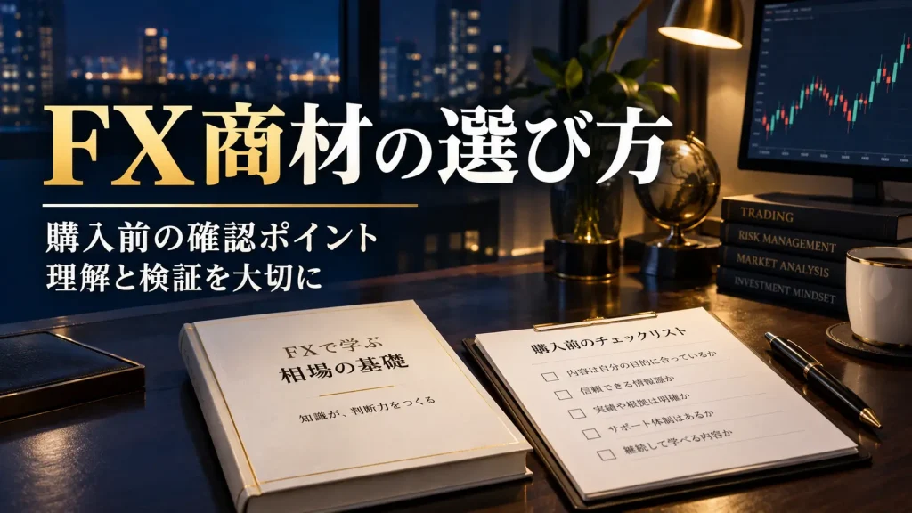 FX商材は初心者に必要？教材の選び方と購入前の確認ポイント