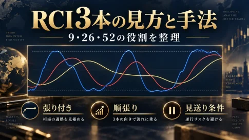 RCI3本の見方と手法｜9・26・52の設定と張り付き・売買シグナルの使い方