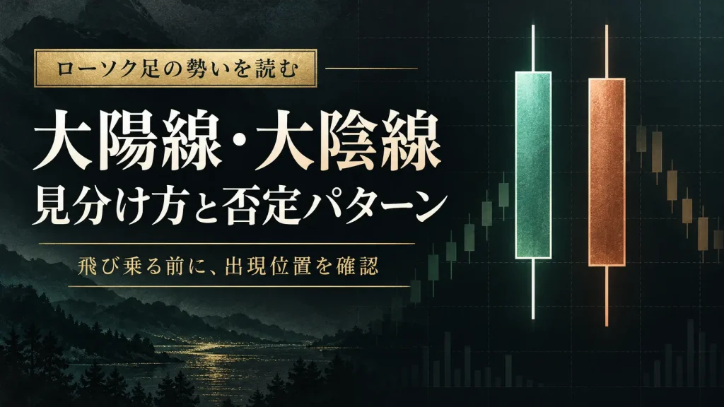 FXの大陽線・大陰線とは?見分け方と否定パターン・エントリーの注意点