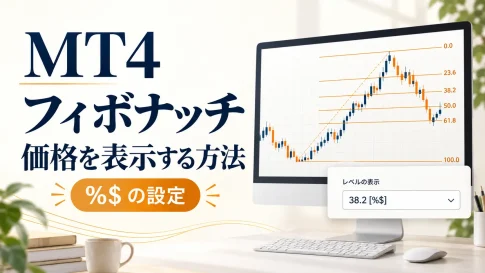 MT4フィボナッチに価格を表示する方法