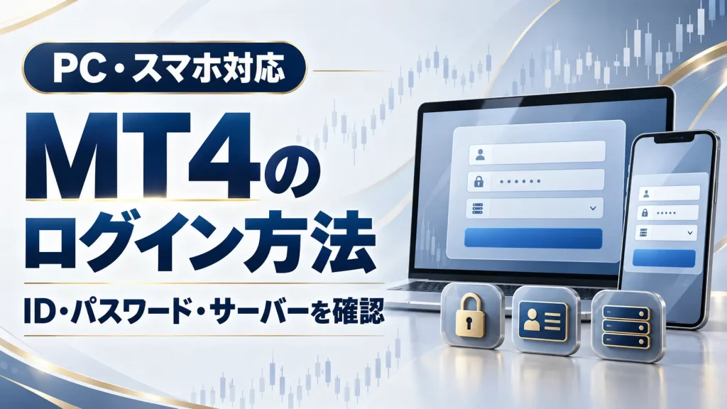MT4のログイン方法|XMのPC・スマホ手順とログインできない原因