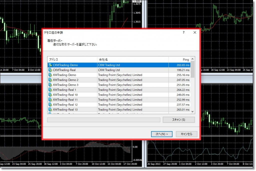 MT4ログイン方法①