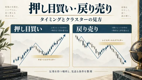 FXの押し目買い・戻り売りのタイミング｜下位足の見方とクラスター