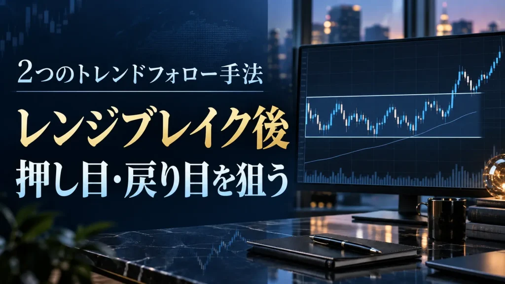FXレンジブレイクアウト後の押し目・戻り目｜2つのトレンドフォロー手法