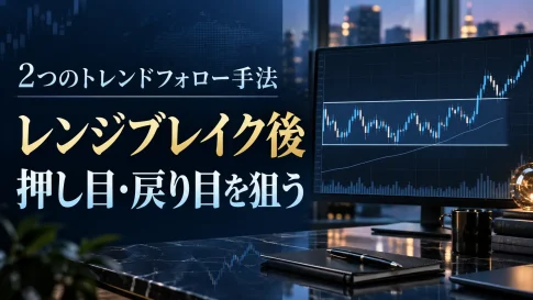 FXレンジブレイクアウト後の押し目・戻り目|2つのトレンドフォロー手法