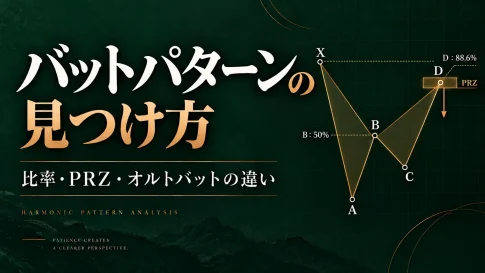 バットパターンの見つけ方と使い方｜フィボナッチ比率・PRZ・オルトバットの違い