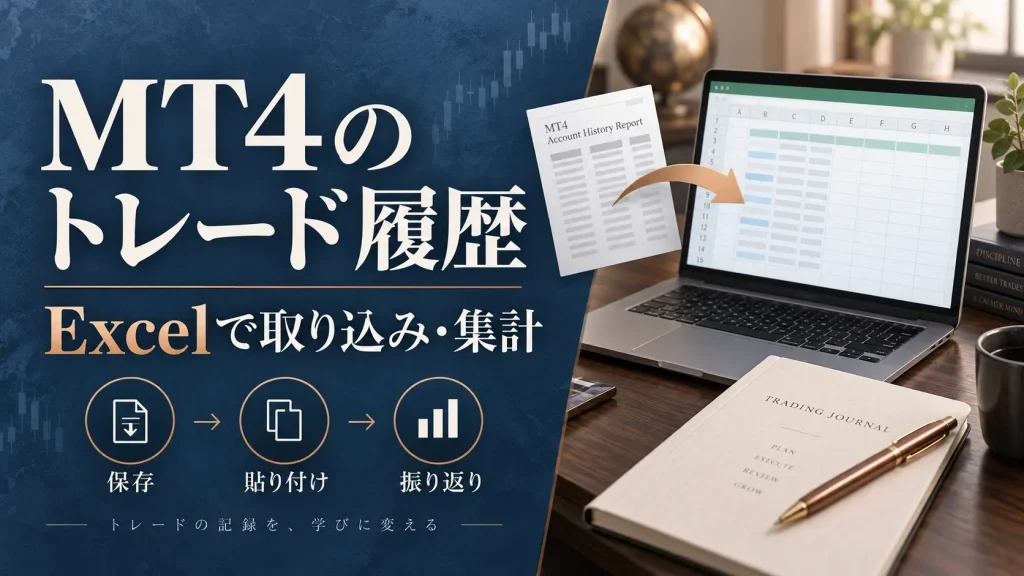 取引履歴をトレードノートに活かす